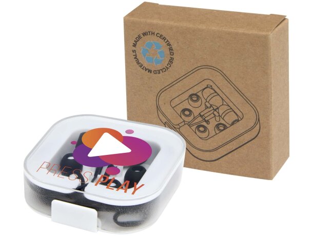 Auriculares tipo C Baekdu con plástico ABS reciclado Negro intenso detalle 8