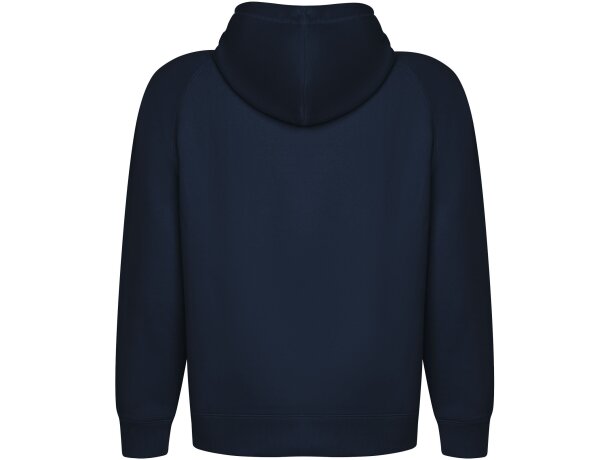 Sudadera unisex algodón orgánico Vinson Roly con capucha Azul marino detalle 22