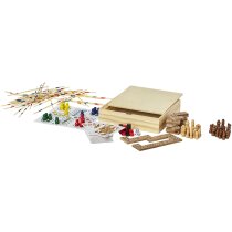 Set multijuego madera natural para publicidad empresas