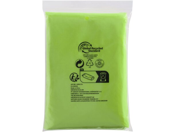 Poncho desechable reciclado Mayan con capucha Lima detalle 14