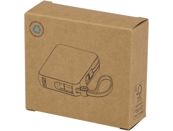 Batería externa Acrux 10000 mAh con cables integrados Blanco detalle 3