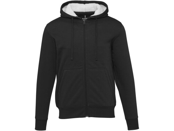 Sudadera sherpa con cremallera y capucha Natron Negro intenso detalle 5