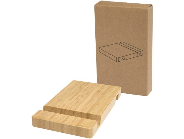 Soporte de bambú ajustable Bubup para tableta y teléfono Madera detalle 5