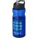 Bidón deportivo de 650 ml con tapa con boquilla H2O Active® Base Tritan™ Azul/negro intenso detalle 16