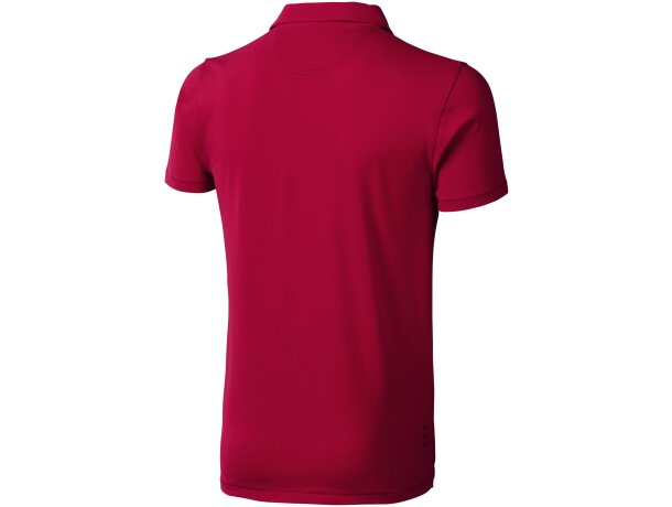 Polo de manga corta tejido mixto unisex Rojo detalle 6