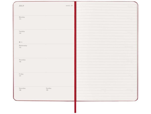 Planificador semanal Moleskine con tapa dura de 12 meses detalle 17