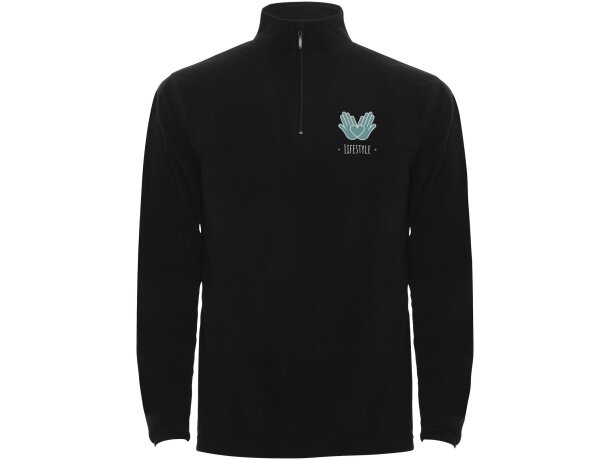 Chaqueta polar con media cremallera hombre Himalaya Roly Negro intenso detalle 1
