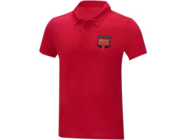 Polo manga corta Deimos cool fit para hombre Rojo detalle 8