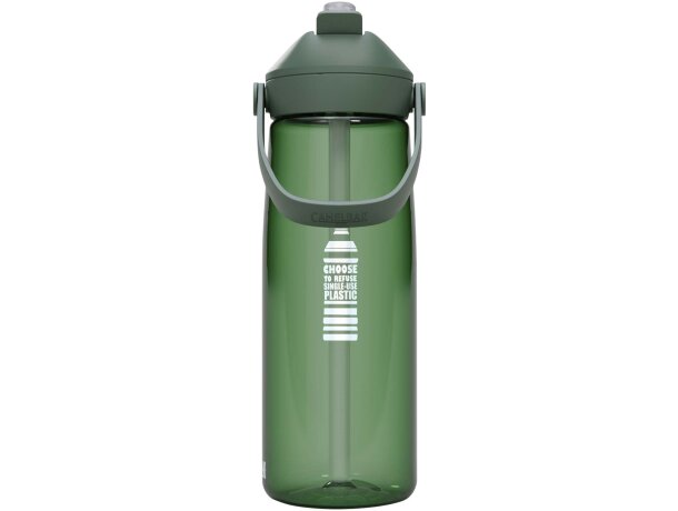 Botella 750ml Tritan Renew CamelBak Thrive Flip con pajita Verde bosque detalle 7
