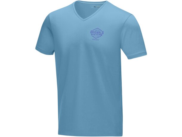 Camiseta manga corta algodón orgánico certificado GOTS hombre 200 g/m2 Azul nxt detalle 13