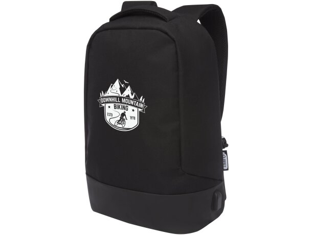 Mochila para ordenador de 15 con puerto usb poliéster reciclado grs Negro intenso detalle 6