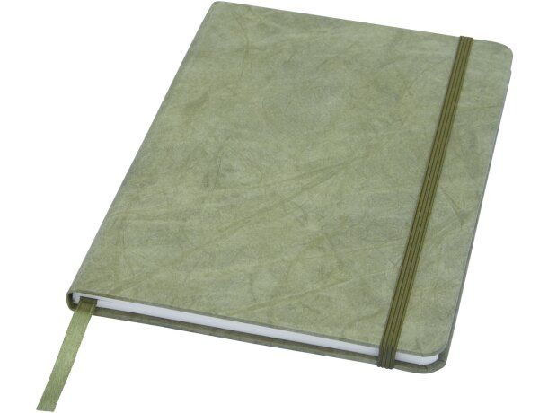 Libreta Breccia A5 papel piedra Tyvek banda elástica Gris detalle 18