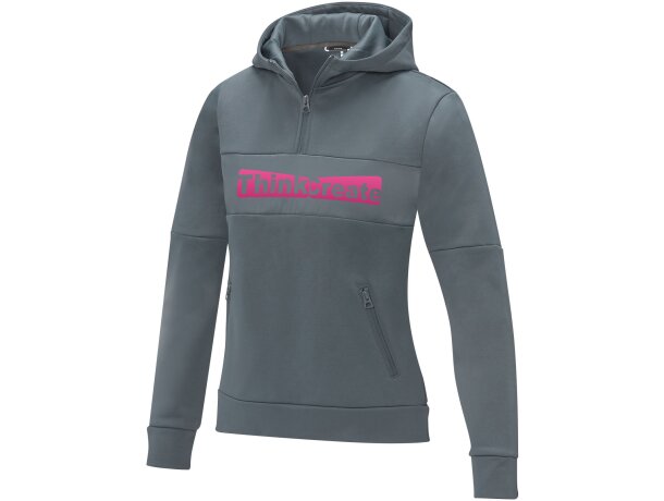 Sudadera anorak con capucha Sayan para mujer Gris acero detalle 11