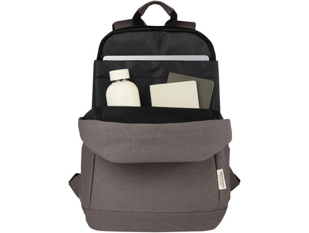 Mochila antirrobo Joey 18L portátil 15,6 lona reciclada GRS Gris detalle 17