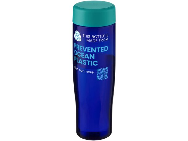 Bidón de agua de 700 ml con tapa de rosca H2O Active® Eco Tempo Azul aqua/azul detalle 8
