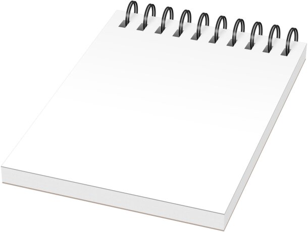 Libreta A7 con cubierta sintética Desk-Mate® Blanco/negro intenso detalle 2