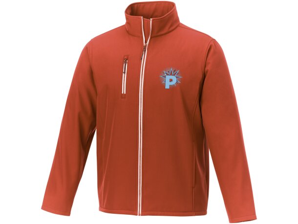 Chaqueta softshell Orion para hombre en poliéster elástico Naranja detalle 7
