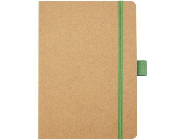 Libreta papel reciclado Berk con elástico de color Verde detalle 18