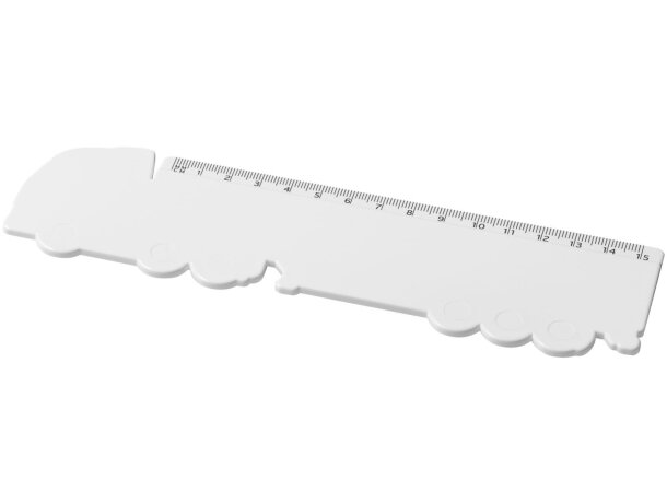 Regla plástico reciclado forma camión Tait 15 cm Blanco detalle 1
