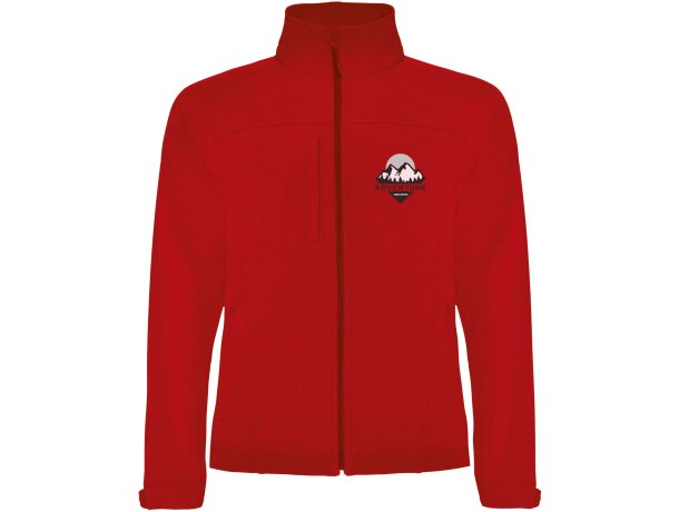 Chaqueta softshell unisex Rudolph de Roly con resistencia agua Rojo detalle 19