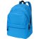 Mochila moderna con doble bolsillo frontal azul aqua