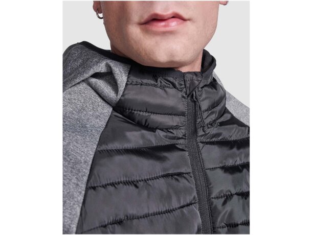 Chaqueta híbrida acolchada unisex Minsk de Roly con capucha Azul marino/azul real detalle 23