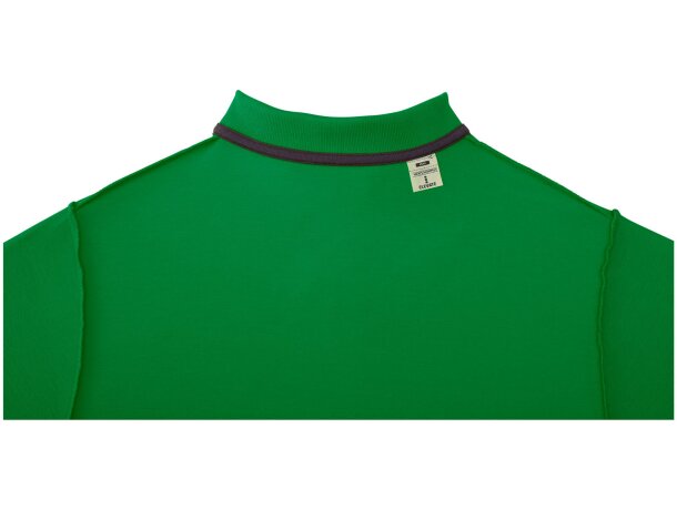 Polo de manga corta para hombre Helios Verde helecho detalle 45