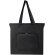 Bolsa tote plegable EcoFold de poliéster reciclado certificado GRS Negro intenso detalle 2