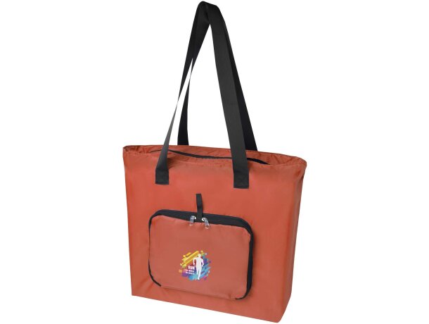 Bolsa tote plegable EcoFold de poliéster reciclado certificado GRS detalle 13