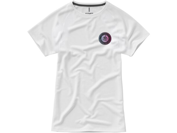 Camiseta manga corta de mujer niagara de Elevate 135 gr Blanco detalle 2