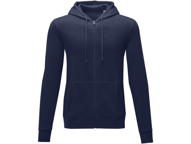 Sudadera con capucha y cremallera completa hombre Theron Azul marino detalle 22