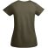 Camiseta mujer algodón orgánico Breda de Roly Verde militar detalle 17