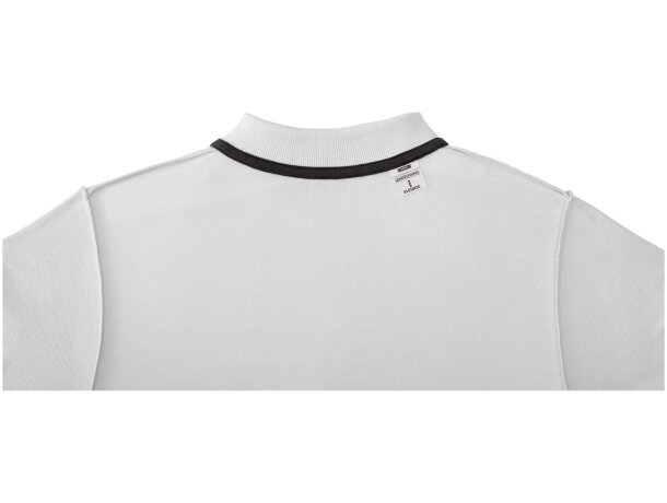 Polo de manga corta para mujer Helios Blanco detalle 4