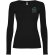Camiseta manga larga mujer algodón 100% Roly Extreme Negro intenso detalle 5
