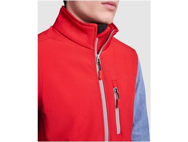 Chaleco softshell unisex Nevada de Roly resistente al agua Negro intenso detalle 3