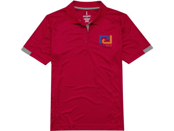 Polo manga corta de mujer kiso de Elevate 150 gr Rojo detalle 2