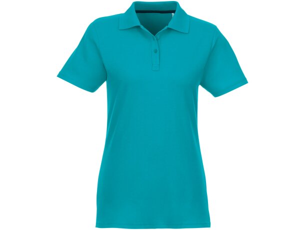 Polo de manga corta para mujer Helios Azul aqua detalle 42