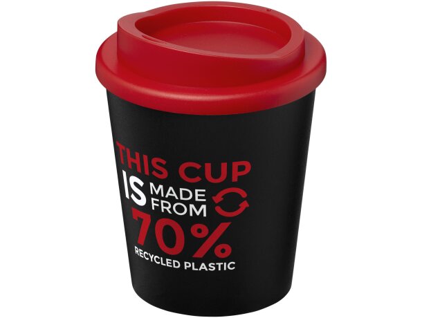 Vaso reciclado de 250 ml Americano® Espresso Eco Negro intenso/rojo detalle 2