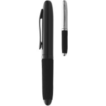Bolígrafo de metal con capuchón personalizado negro intenso Bolígrafo de metal con capuchón personalizado negro intenso