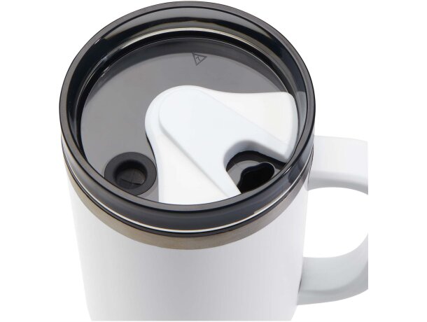 Vaso térmico con pajita Melbourne 1200ml acero reciclado Blanco detalle 29