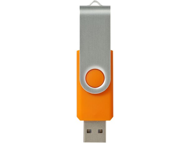 Memoria USB Rotate 2GB con protección giratoria de aluminio Naranja/plateado detalle 22