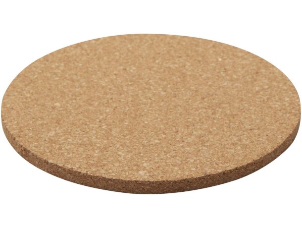 Posavasos de corcho Sencha natural sostenible 10 cm diámetro Natural detalle 3