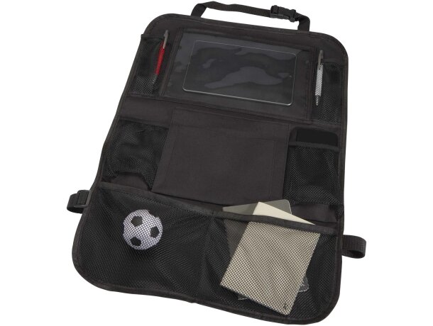 Organizador para asiento trasero de coche Lex negro Negro intenso detalle 4