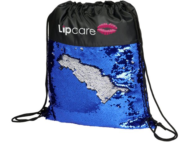 Mochila de cuerdas con lentejuelas 5L Mermaid Negro intenso/azul detalle 1
