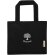 Bolsa tote con fuelle algodón reciclado certificado GRS Odessa Negro intenso detalle 6