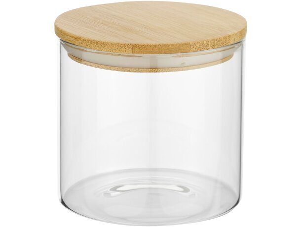 Recipiente vidrio alimentos Boley 320ml tapa bambú Natural/transparente detalle 6