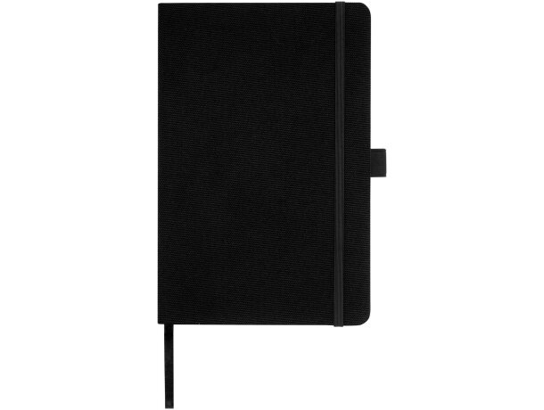 Libretas ecológicas tamaño A5 con tapa de RPET y 80 hojas recicladas Honua Negro intenso detalle 20