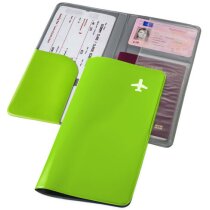 Cartera para el pasaporte en PVC personalizada verde claro Cartera para el pasaporte en PVC personalizada verde claro