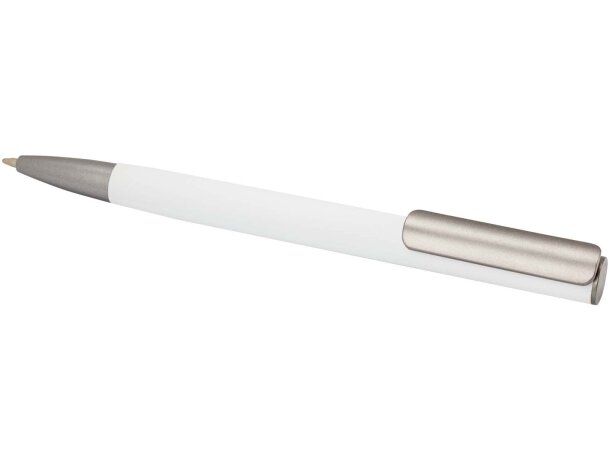Bolígrafo Ziguur de aluminio reciclado con mecanismo clic Blanco detalle 3
