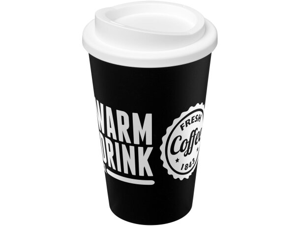 Vaso térmico Americano 350 ml con aislamiento de doble pared Negro intenso/blanco detalle 5